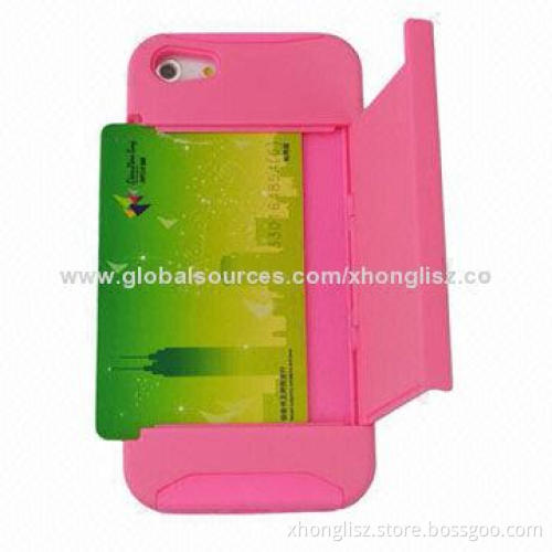 Silicone Mobile Phone Case for iPhone, Convenient Stand, Fashion Colors